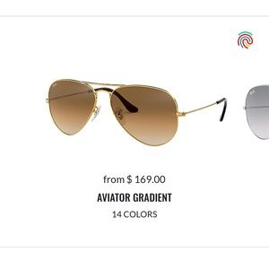 Authentic RayBan Gradient Radiator Sunglasses